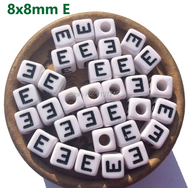 Beads for Kids Jewelry making Acrylic Beads 50pcs 8mm Vowel Letter Beads  Separate Alphabet Beads 8mm White Beads Square Beads - AliExpress